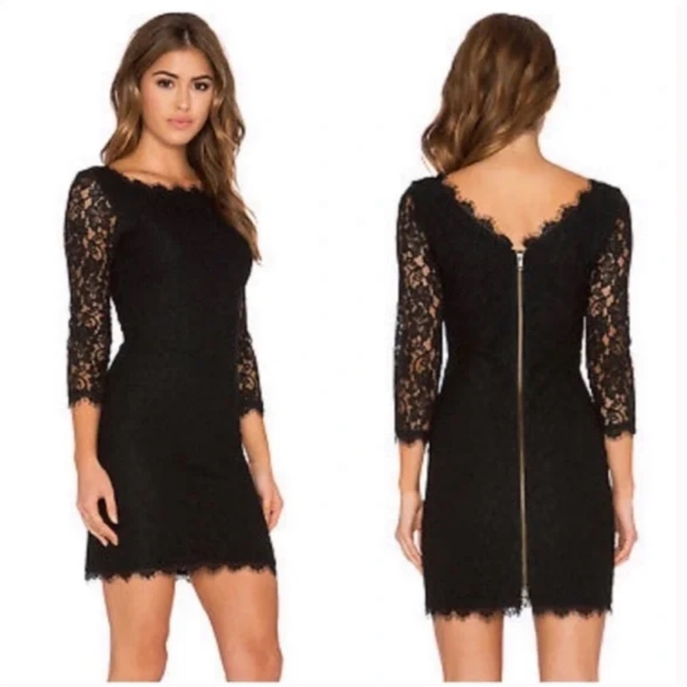 DVF Zarita black sheath dress